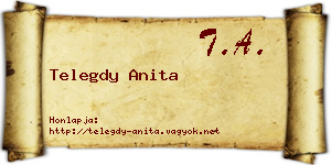 Telegdy Anita névjegykártya